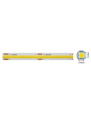 COB LED ЛЕНТА LEDStrip+24V 320xCOB 12W 3M(ADHESIVE TAPE) 8mm IP20 6000K 5m ролка Дължина на рязане 5см 5540610 VITO LED ленти профили и аксесоари