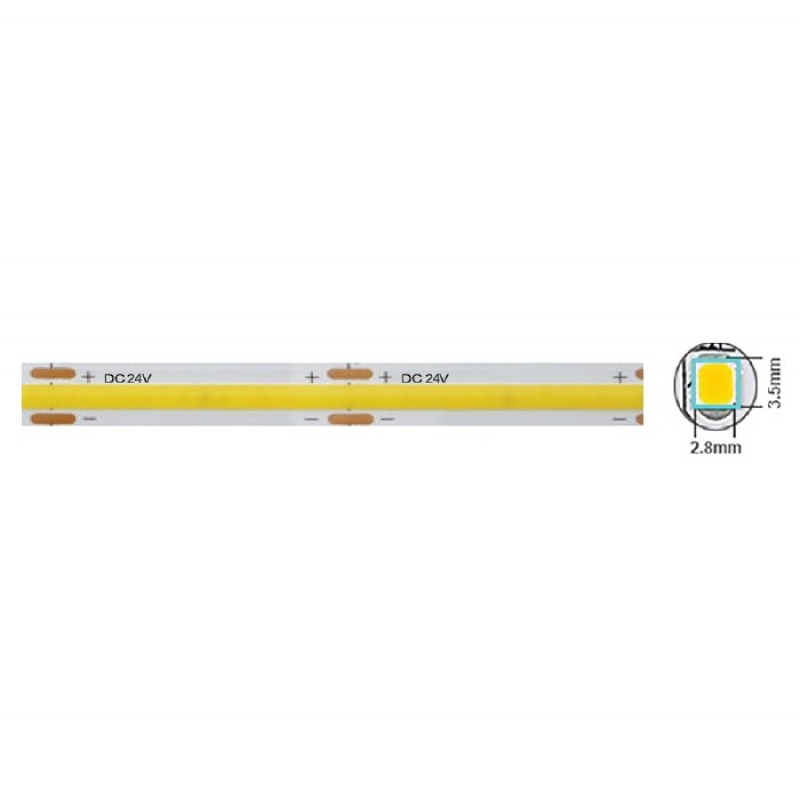 COB LED ЛЕНТА LEDStrip+24V 320xCOB 12W 3M(ADHESIVE TAPE) 8mm IP20 6000K 5m ролка Дължина на рязане 5см 5540610 VITO COB LED ЛЕНТА LEDStrip+24V 320xCOB 12W 3M(ADHESIVE TAPE) 8mm IP20 6000K 5m ролка Дължина на рязане 5см 5540610 VITO LED ленти профили и аксесоари