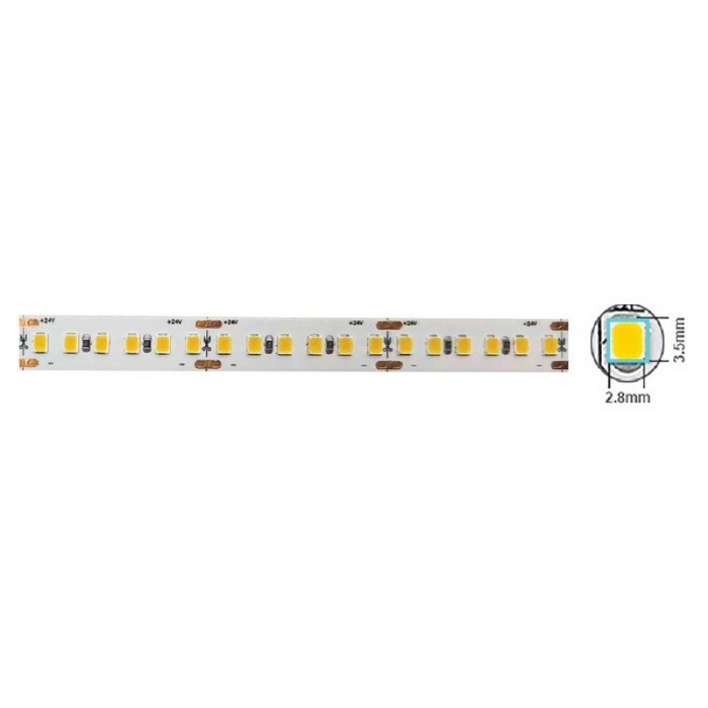 SMD LED ЛЕНТА LEDStrip+24V 180x2835 18W 3M(ADHESIVE TAPE) 10mm IP20 6000K 5m ролка Дължина на рязане 3.33см 5540640 VITO LED ленти профили и аксесоари
