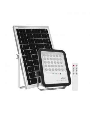 SOLAR LED FLOODLIGHT SAHARA 100W 1100Lm 6000K IP65 WITH 5M CABLE 3210200 VITO LED осветление