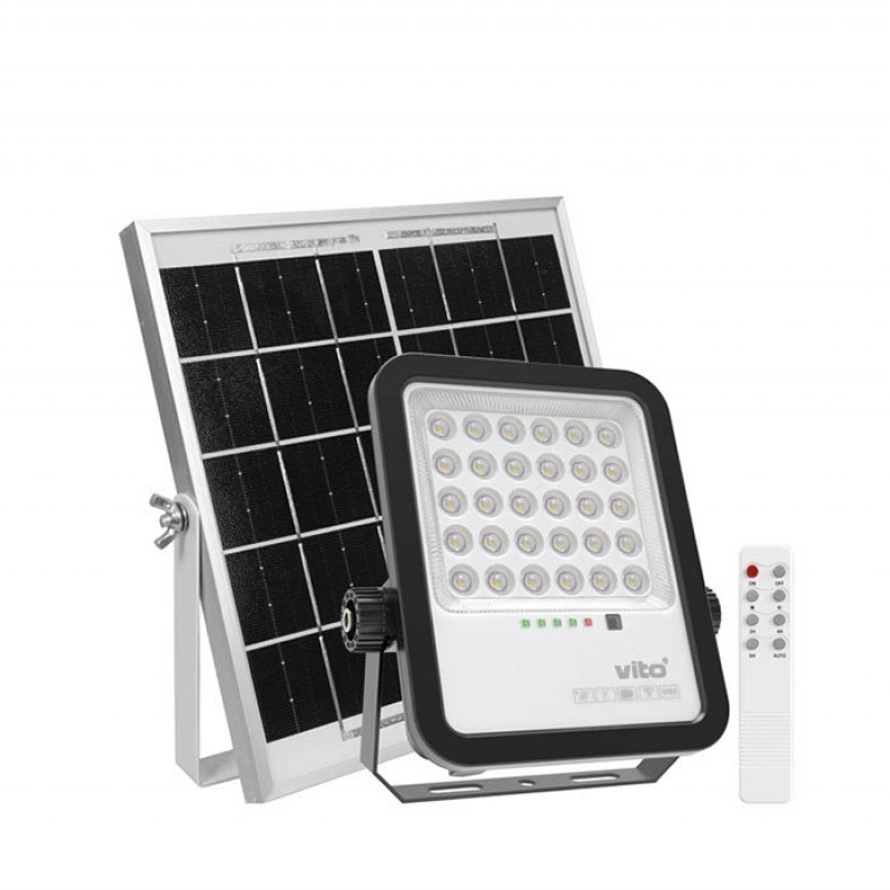 SOLAR LED FLOODLIGHT SAHARA 150W 1650Lm 6000K IP65 WITH 5M CABLE 3210210 VITO LED осветление