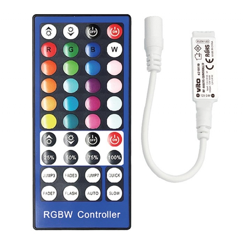 RF 40 KEYS CONTROLLER MAESTRO-2 12-24V DC MAX 144 FOR RGBW LED STRIP 6210110 VITO LED ленти профили и аксесоари