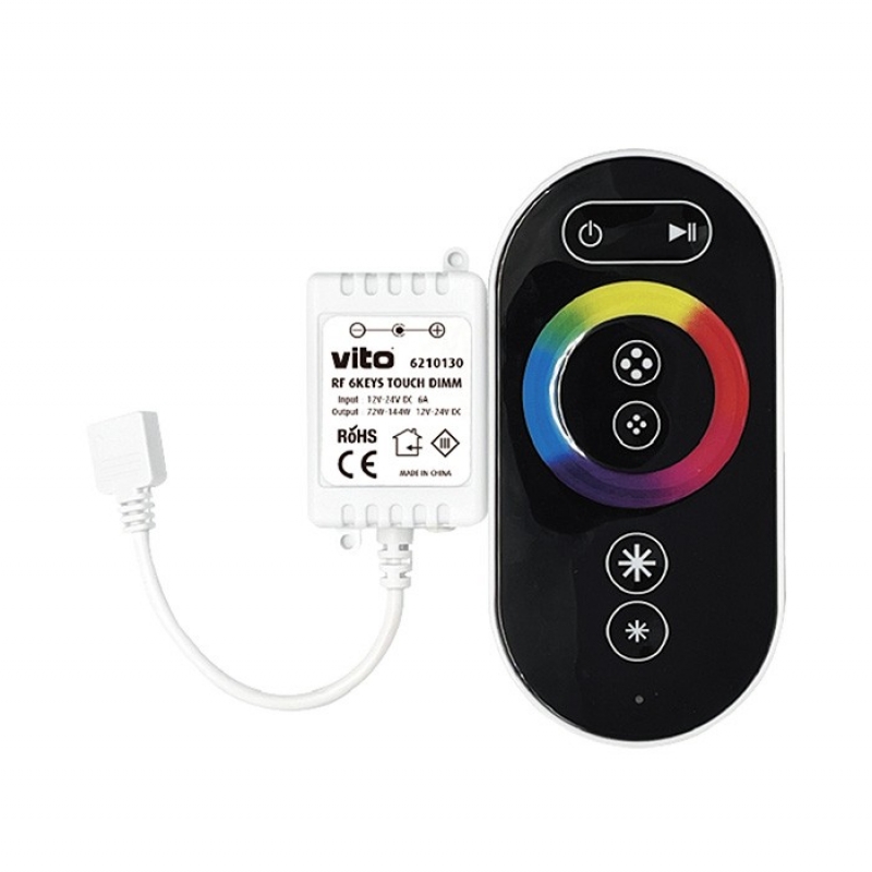 RF TOUCH CONTROLLER MAESTRO-4 12-24V DC MAX 144 FOR RGB LED STRIP 6210130 VITO LED ленти профили и аксесоари