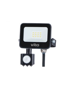 LED ПРОЖЕКТОР SAVA-S С PIR СЕНЗОР 10W 1000Lm 6000K IP65 3022700 VITO LED осветление