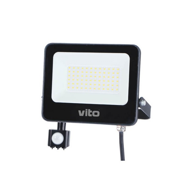 LED ПРОЖЕКТОР SAVA-S С PIR СЕНЗОР 50W 5000Lm 6000K IP65 3022730 VITO LED осветление