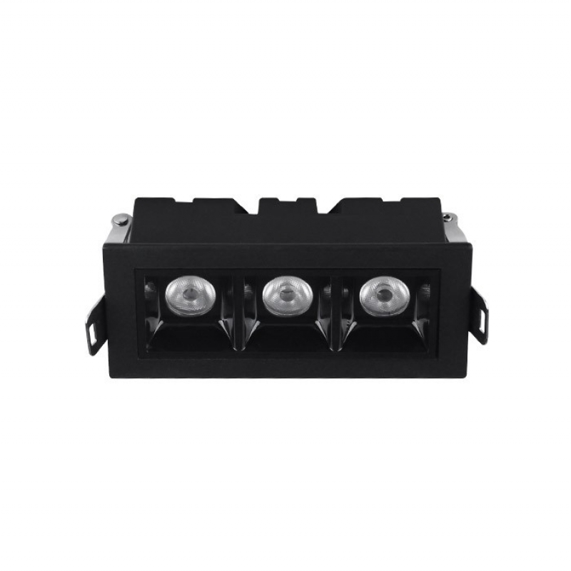 SPOT LIGHT FIXTURE RECESSED ICECUBE-6 6W 564Lm 3000K (WARM WHITE) 97x45mm BLACK 2102950 VITO LED осветление