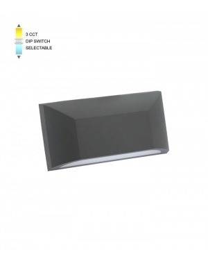 LED ФАСАДЕН АПЛИК ADRIA-W1 6W 312/330/318Lm 3xCCT IP65 113x220x51 АНТРАЦИТ 3230481 VITO LED осветление