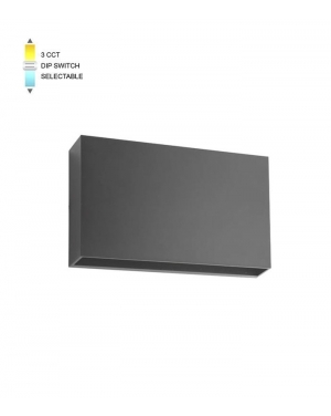 LED ФАСАДЕН АПЛИК ADRIA-UD1 12W 732/804/780Lm 3xCCT IP65 125x200x39 АНТРАЦИТ 3230501 VITO LED осветление