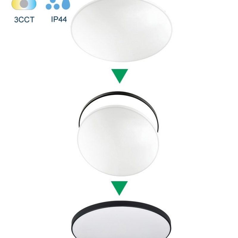 LED CEILING LAMP SATURN 32W 3xCCT (3000K/4000K/6500K) 2880lm φ380*H60 2RINGS 2027031 VITO LED осветление