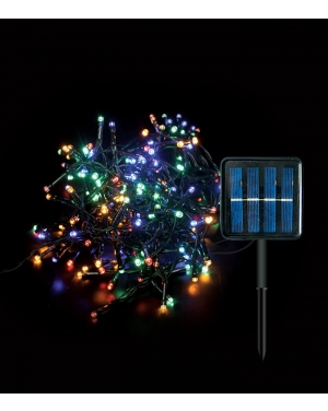 SOLAR DECORATIVE LED LIGHTING NATALE-8 300LED MULTICOLOR 30M 1.2V IP44 GREEN 5620601 VITO LED осветление