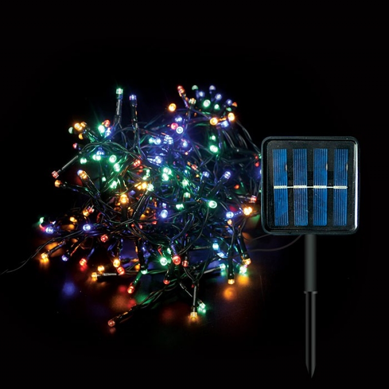 SOLAR DECORATIVE LED LIGHTING NATALE-8 300LED MULTICOLOR 30M 1.2V IP44 GREEN 5620601 VITO LED осветление