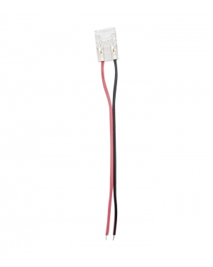 КОНЕКТОР ЗА LED ЛЕНТА 10MM – ЕДИНИЧЕН, С КАБЕЛ, 20 бр/ПАКЕТ, ПРОЗРАЧЕН, 5520311 VITO LED ленти профили и аксесоари