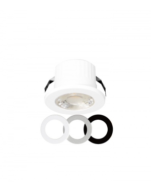 LED МИНИ ЛУНА ЗА ВГРАЖДАНЕ TRIPLET 3W 3xCCT (3000K/4200K/6500K) 270Lm 38 градуса Φ35MM ЦВЯТ БЯЛ 2027680 VITO LED осветление