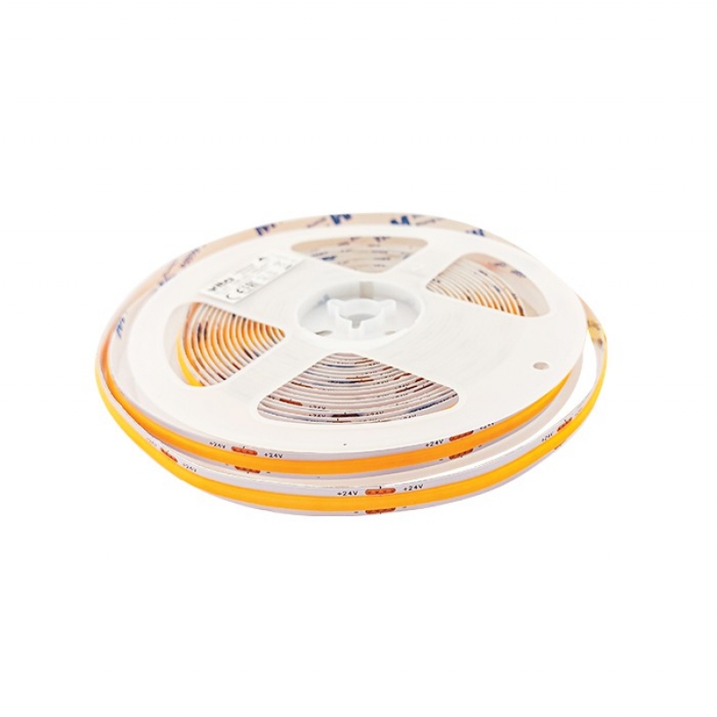 COB LED ЛЕНТА LEDStrip+ 24V 320xCOB 12W/m AMBER 1080Lm/m 3M 8mm IP20 5m ролка Дължина на рязане 5см 5540595 VITO LED ленти профили и аксесоари