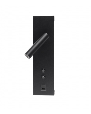 READING LIGHT LINATE-C 12W 3000K 770Lm BLACK 300*80*142 TYPE-C+USB 2103260 VITO LED осветление