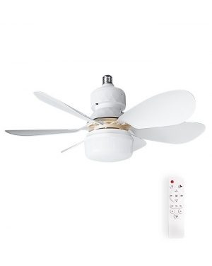 ТАВАНЕН ВЕНТИЛАТОР С LED ЛАМПА FANLUX-A6 12W 3xCCT (3000K/4500K/6500K) 1020Lm 42CM БЯЛ ДИСТАНЦИОННО УПР. ДИМИРАНЕ 2027710 VITO Интериорни вентилатори