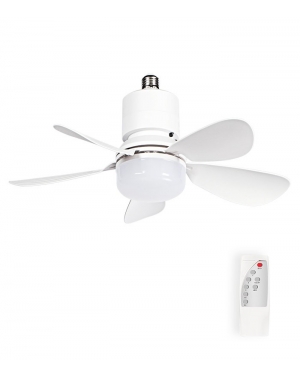 ТАВАНЕН ВЕНТИЛАТОР С LED ЛАМПА FANLUX-B5 6W 6500K 510Lm 42CM БЯЛ АКУМУЛАТОРНА БАТЕРИЯ ДИСТАНЦИОННО УПР 2027730 VITO Интериорни вентилатори