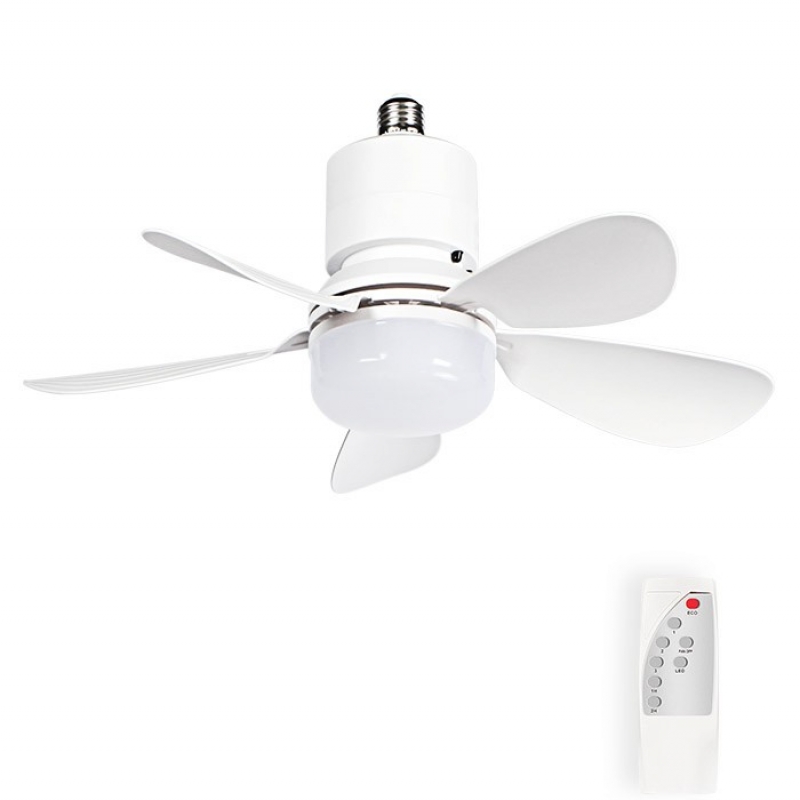 ТАВАНЕН ВЕНТИЛАТОР С LED ЛАМПА FANLUX-B5 6W 6500K 510Lm 42CM БЯЛ АКУМУЛАТОРНА БАТЕРИЯ ДИСТАНЦИОННО УПР 2027730 VITO Интериорни вентилатори