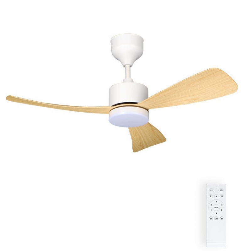 ТАВАНЕН ВЕНТИЛАТОР С LED ЛАМПА FANLUX-C3 18W 3xCCT (3000K/4500K/6500K) 1530Lm 106CM ЦВЯТ ДЪБ ДИСТАНЦИОННО УПР. 2027760 VITO Интериорни вентилатори