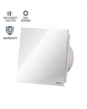 ВЕНТИЛАТОР ЗА БАНЯ VENTI-GL120/Φ120MM/СТЪКЛЕН ПАНЕЛ/ЛАГЕР И КЛАПА/БЯЛ 15W 8005260 VITO LED панели