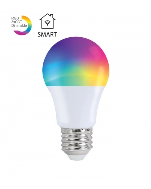SMART LED BULB SAGA PRO A60 E27 9W RGB+3CCT(2700K/4000K/6400K) 855Lm WIFI TUYA 1519900 VITO LED крушки