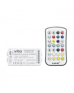 КОНТРОЛЕР MAESTRO-5 RF 28KEYS 12V-24VDC IP20 RGB+3CCT 6210140 VITO LED ленти профили и аксесоари