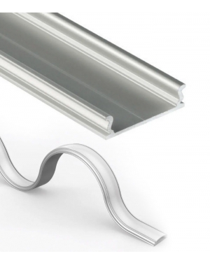 ГЪВКАВ АЛУМИНИЕВ ПРОФИЛ BENDFLEX-P 18x5MM, ДЪЛЖИНА 2M, СРЕБРИСТ ЦВЯТ,БЕЗ ДИФУЗЕР 9930220 VITO LED ленти профили и аксесоари