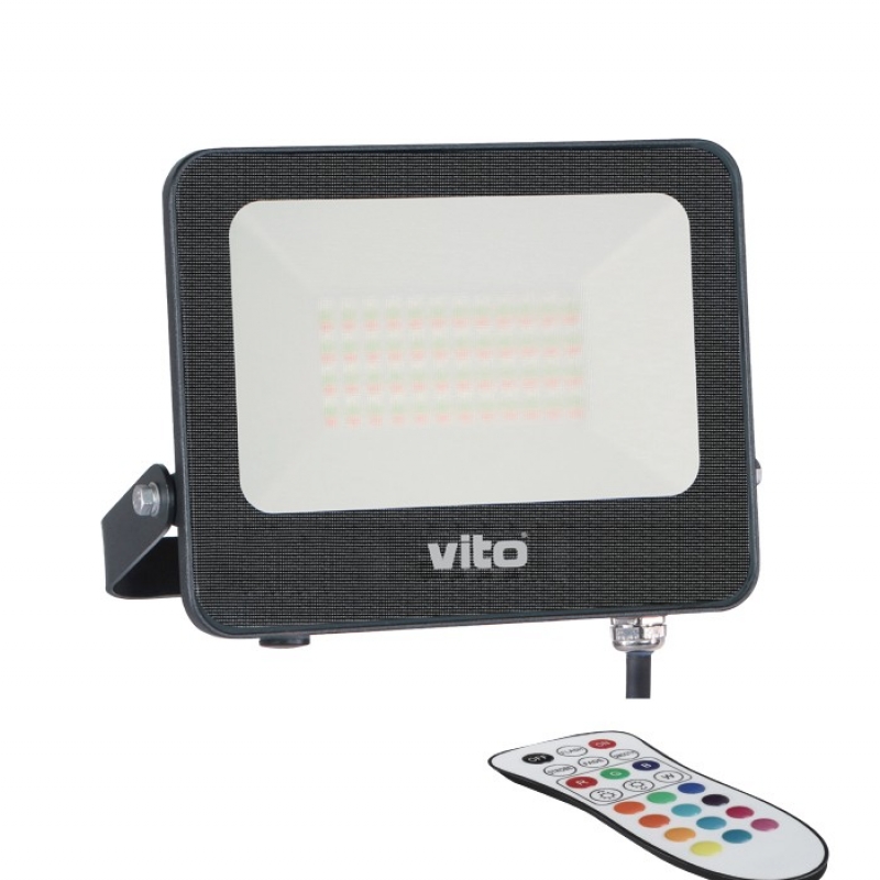 LED ПРОЖЕКТОР SAVA 50W RGBW 5000Lm IP65 IK08 3022615 VITO LED осветление