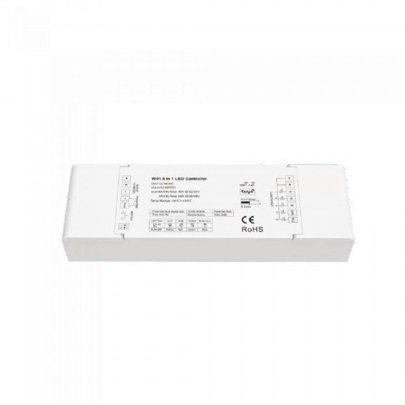 ДИМИРУЕМ КОНТРОЛЕР MAESTRO-10 RF + TUYA WIFI + PUSH DIM 5xCH 12V-48VDC IP20 6210250 VITO LED ленти профили и аксесоари