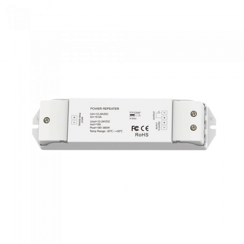 ЗАХРАНВАЩ УСИЛВАТЕЛ (POWER REPEATER) MAESTRO-11 PWM 1xCH 12V–24VDC 3kV IP20 6210260 VITO LED ленти профили и аксесоари
