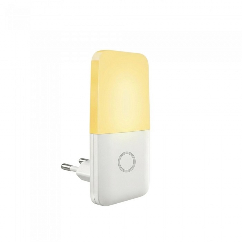 МИНИ LED НОЩНА ЛАМПА FRISKY 0.5W RGBW БЯЛА 220V EU ЩЕПСЕЛ СЪС СВЕТЛИНЕН СЕНЗОР 5200720 VITO LED осветление