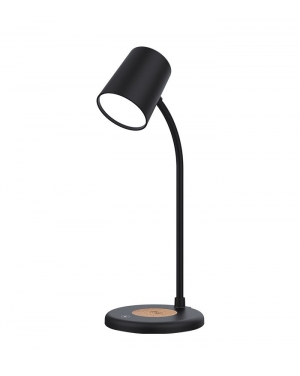 BT НАСТОЛНА ЛАМПА И КОЛОНКА BLACKY 3IN1 ГОВОРИТЕЛ БЪРЗО БЕЗЖИЧНО ЗАРЕЖДАНЕ 15W ЧЕРНА 5901050 VITO LED осветление