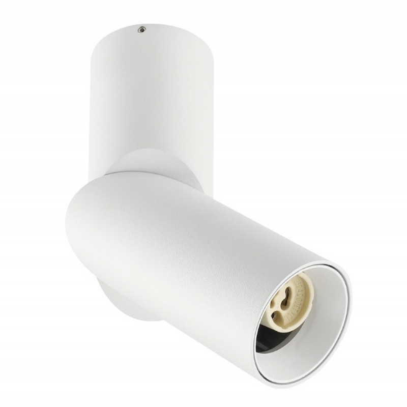SPOT LIGHT FIXTURE SURFACE MOUNTED HUESCA GU10 ADJUSTABLE ANGLE Ø58X197 WHITE 2102830 VITO LED осветление