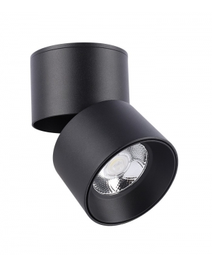 SPOT LIGHT FIXTURE SURFACE MOUNTED LAZY-10 10W 940Lm COB 3000K Ø72X98 BLACK 2102860 VITO LED осветление
