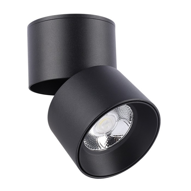 SPOT LIGHT FIXTURE SURFACE MOUNTED LAZY-10 10W 940Lm COB 3000K Ø72X98 BLACK 2102860 VITO LED осветление