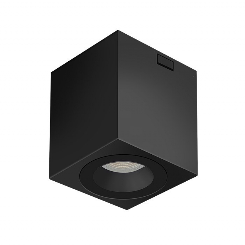 LED CEILING SPOT CUBIX-A 9W 3xCCT (3000K/4200K/6500K) 1080Lm 30°-ADJUSTABLE IP20 9*9*10CM BLACK 2103120 VITO LED осветление