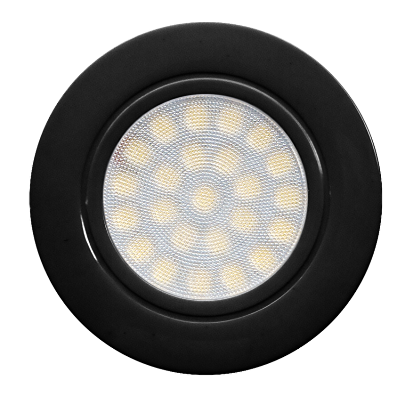 Мини LED луна за вграждане 4W, 4200K, 220-240V AC, IP44, черна LED осветление