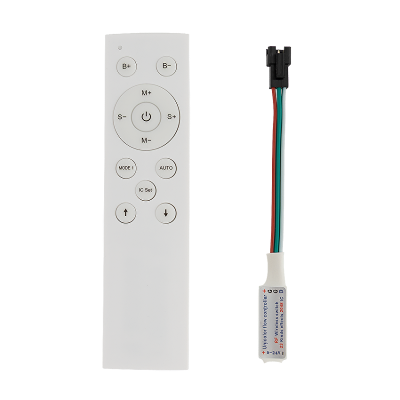 RF Контролер за едноцветна дигитална LED лента 1 порт 12-24V DC IC WS2811 2048 pixels LED ленти профили и аксесоари