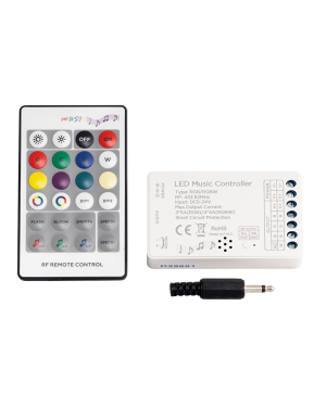 RF Аудио контролер за RGB/RGBW LED осветление 16А, 5-24V DC LED ленти профили и аксесоари