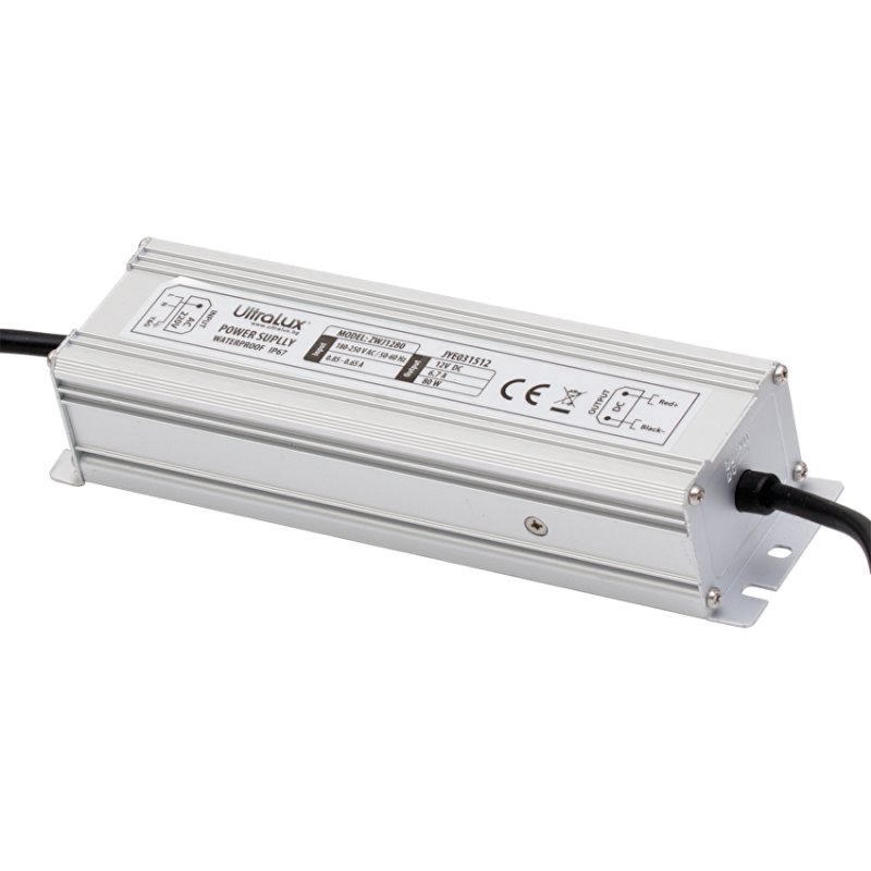Захранване, стабилизирaно, 12V DC, 80W, IP67 LED ленти профили и аксесоари