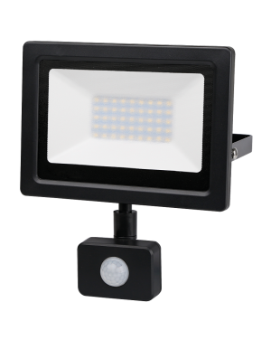 LED SLIM прожектор с датчик за движение 30W, 4200K, 220-240V AC, IP44 LED осветление