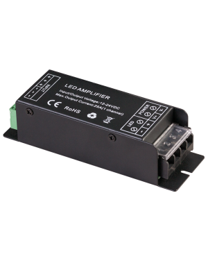 Усилвател за едноцветнa LED лента, 25A, 300W (12V), 12-24V DC LED ленти профили и аксесоари