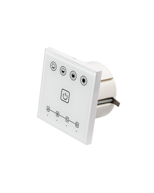 Smart 2.4G RF TOUCH панел за стена за едноцветно осветление, 4 зони LED ленти профили и аксесоари