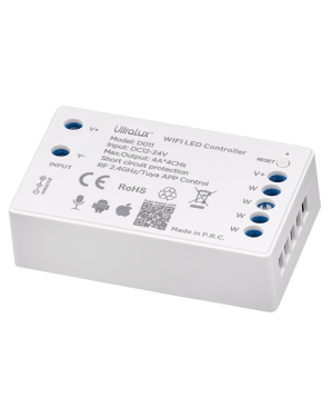 Smart 2.4G RF WIFI димер за едноцветна LED лента 4x4A, 192W (12V), 12-24V DC LED ленти профили и аксесоари