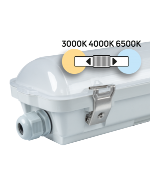 LED индустриално осветително тяло CCT PC, 1.50м, 33W max, 220V-240V AC, IP66 LED осветление