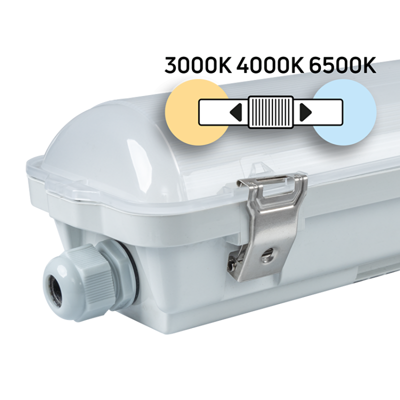 LED индустриално осветително тяло CCT PC, 1.50м, 33W max, 220V-240V AC, IP66 LED индустриално осветително тяло CCT PC, 1.50м, 33W max, 220V-240V AC, IP66 LED осветление