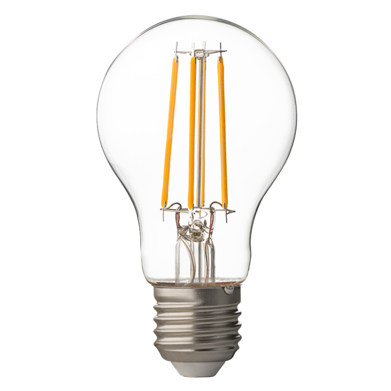 LED filament лампа крушка, димираща, 8W, E27, 2700K, 220-240V AC, топла светлина LED крушки