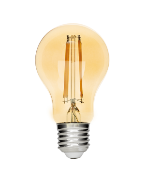 LED filament лампа крушка, димираща, 8W, E27, 1800K, 220-240V AC, амбър LED крушки