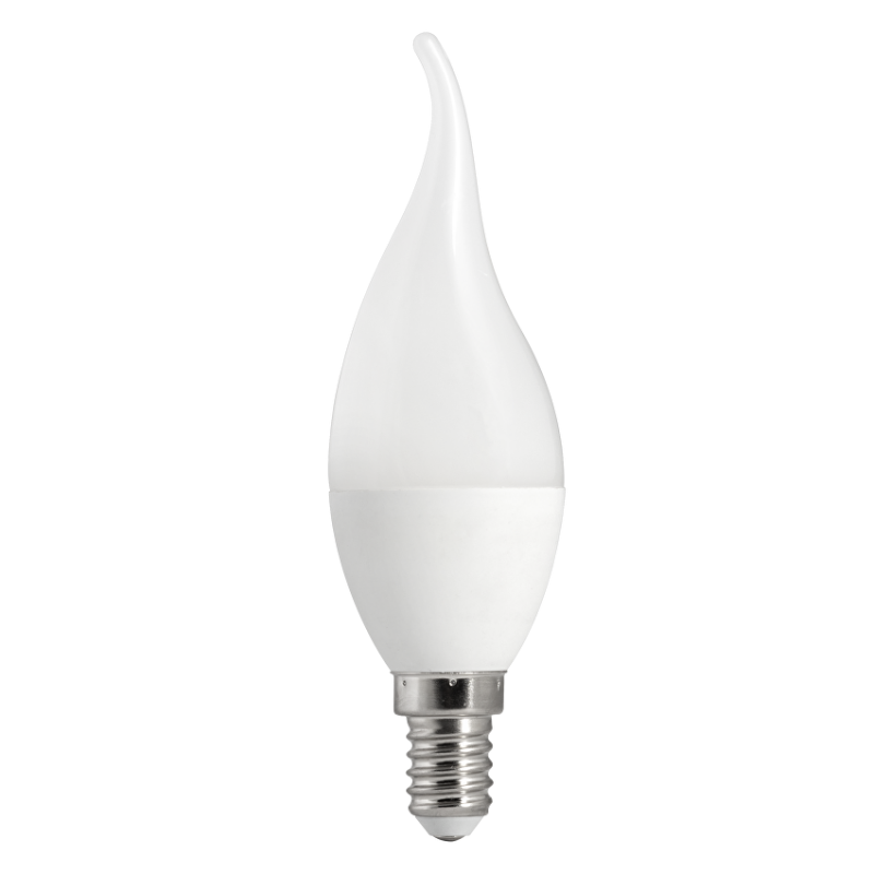 LED лампа пламък 5W, E14, 3000K, 220-240V AC, топла светлина LED крушки