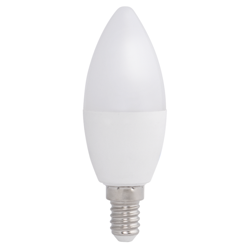 LED лампа конус 7W, E14, 3000K, 220-240V AC, топла светлина LED крушки